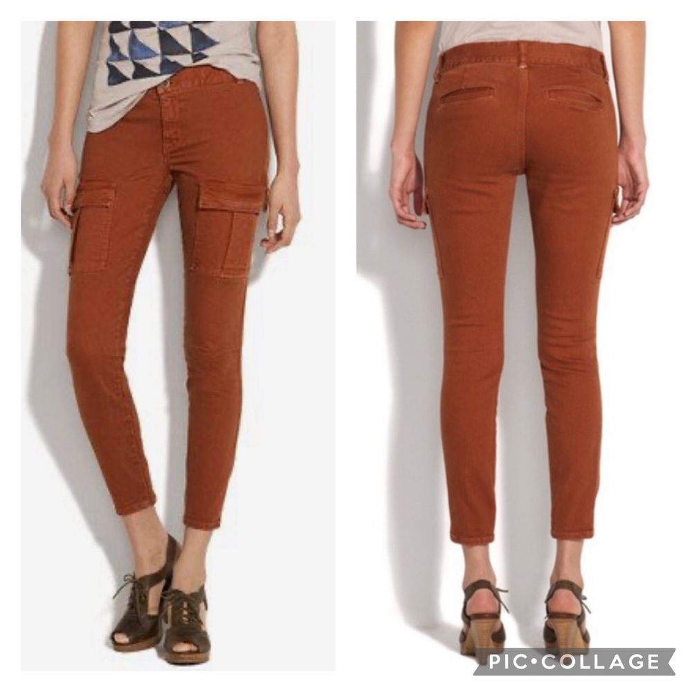 EUC Madewell Rust Cadet Crop Skinny Ankle Jeans